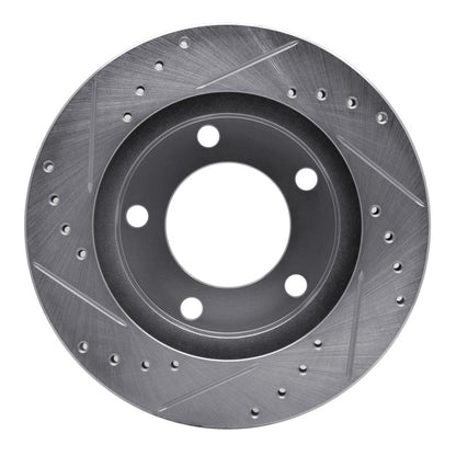 R1 Concepts R1 76-86 Jeep CJ5 Front Right Drilled & Slotted Silver Brake Rotor