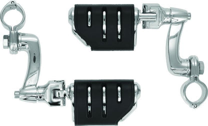 Kuryakyn Longhorn Trident Dually Offset Highway Pegs 1-1/4 in Clamp Chrome