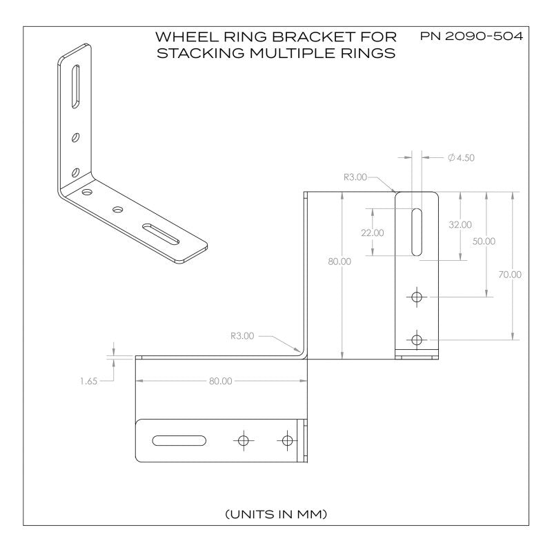 ORACLE Lighting Oracle Offset Wheel Ring Bracket for Stacking Multiple Rings - Set of 12