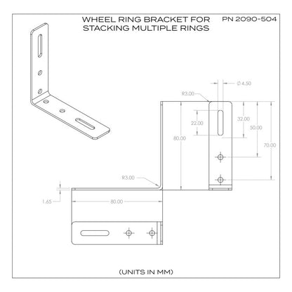 ORACLE Lighting Oracle Offset Wheel Ring Bracket for Stacking Multiple Rings - Set of 12