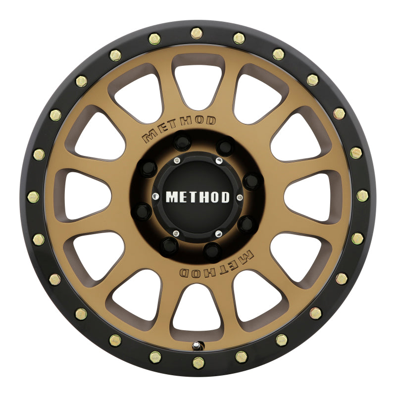 Method Wheels Method MR305 NV 20x9 +18mm Offset 8x6.5 130.81mm CB Method Bronze/Black Street Loc Wheel