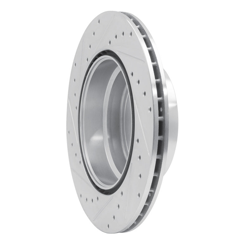 R1 Concepts R1 08-13 BMW 135I Rear Right Drilled & Slotted Silver Brake Rotor