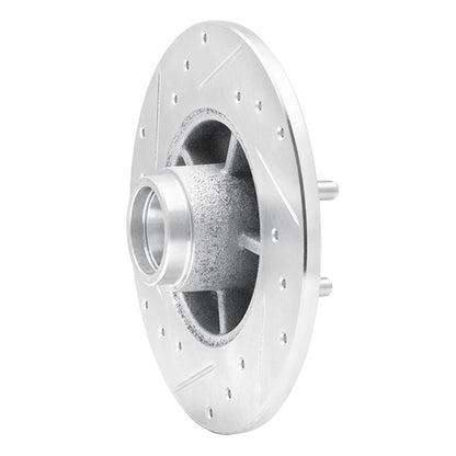 R1 Concepts R1 1984-1987 Pontiac Fiero Front Right Drilled & Slotted Silver Brake Rotor