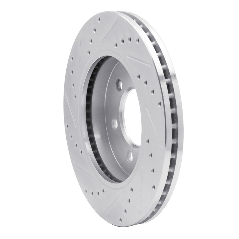 R1 Concepts R1 04-08 Ford F-150 4WD Front Right Drilled & Slotted Silver Brake Rotor
