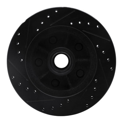 R1 Concepts R1 88-91 Chevrolet C1500 Front Right Drilled & Slotted Black Brake Rotor
