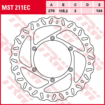 TRW MOTO MST211EC Brake Disc