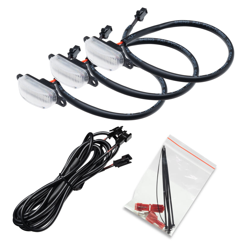 ORACLE Lighting Oracle Universal Pre-Runner Style LED Grill Light Kit (New Style) - Amber w/Clear Lens
