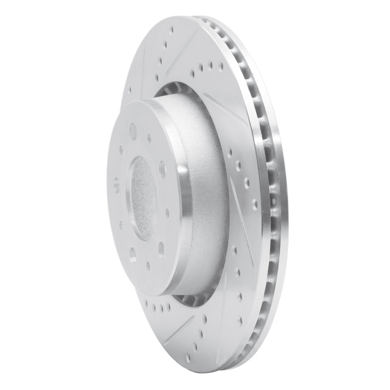 R1 Concepts R1 82-92 Volvo 780 Front Left Drilled & Slotted Silver Brake Rotor
