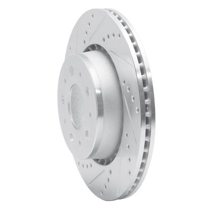 R1 Concepts R1 82-92 Volvo 780 Front Left Drilled & Slotted Silver Brake Rotor