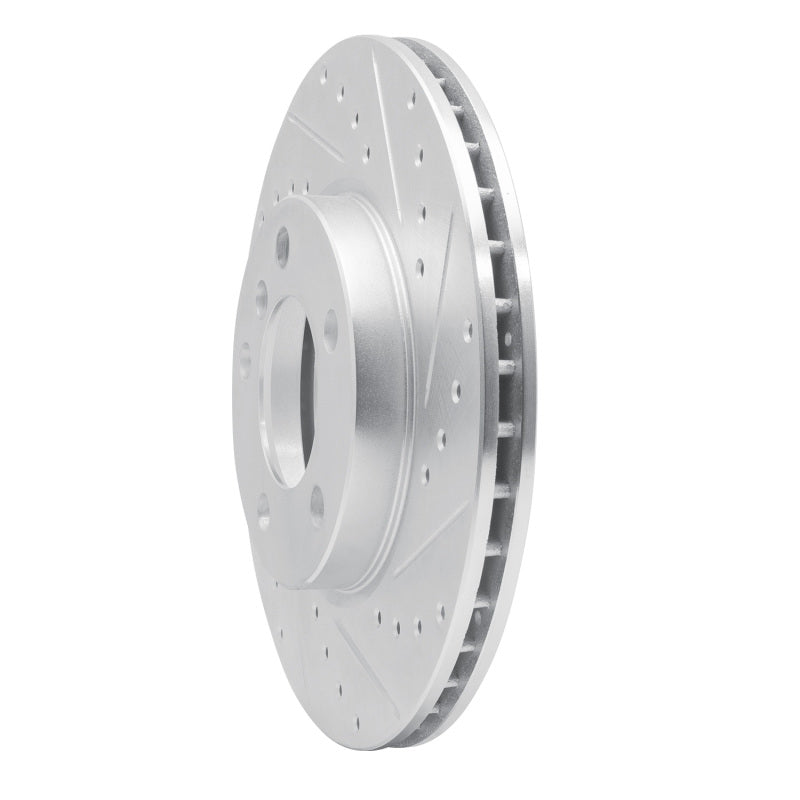 R1 Concepts R1 11-16 Mini Cooper Paceman Front Right Drilled & Slotted Silver Brake Rotor