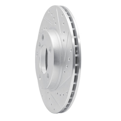 R1 Concepts R1 11-16 Mini Cooper Paceman Front Right Drilled & Slotted Silver Brake Rotor