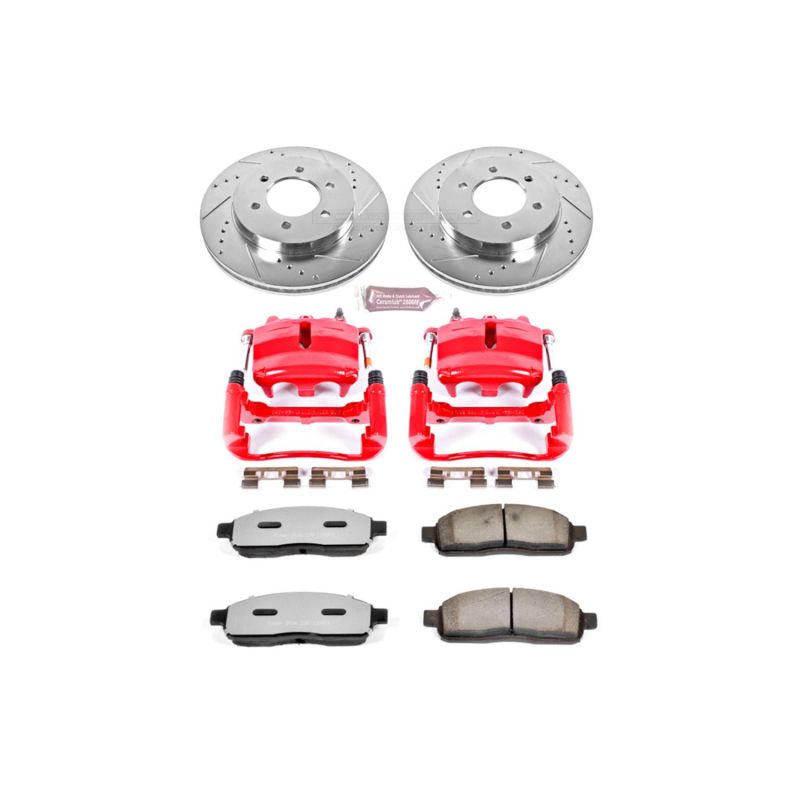 PowerStop Power Stop 2004 Ford F-150 Front Z36 Truck & Tow Kit w/Cals