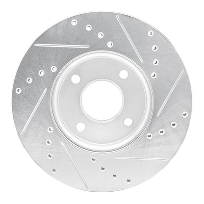 R1 Concepts R1 05-12 Ford Focus Front Left Drilled & Slotted Silver Brake Rotor