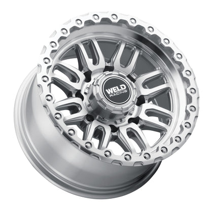 Weld Off-Road Swift 17x9in - 8x170 BP - ET-12 - 125.1mm CB - Gloss Silver Machined Wheel & Ring