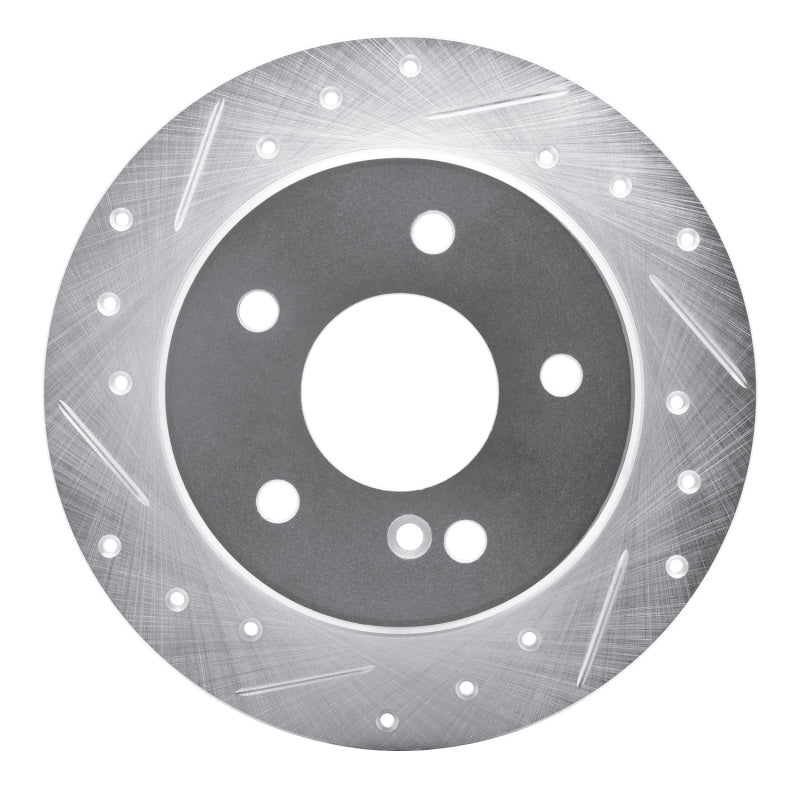 R1 Concepts R1 94-98 Mercedes-Benz C220 Rear Left Drilled & Slotted Silver Brake Rotor