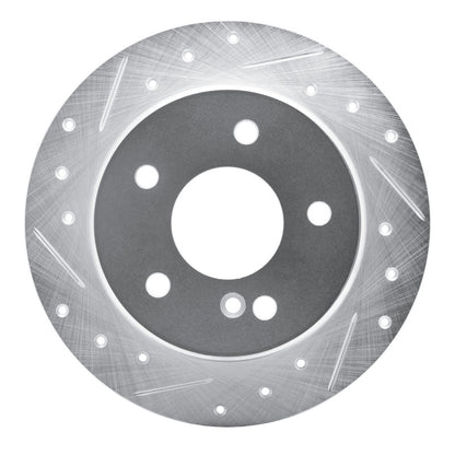 R1 Concepts R1 94-98 Mercedes-Benz C220 Rear Left Drilled & Slotted Silver Brake Rotor