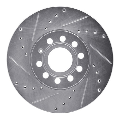 R1 Concepts R1 05-25 Audi A3 (Mexico) Front Left Drilled & Slotted Silver Brake Rotor