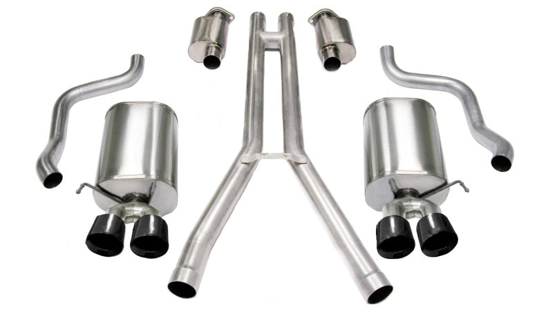 CORSA Performance Corsa 2004-2008 Cadillac XLR 4.6L 25in Cat-Back Dual Rear w Twin 35in Black Pro-Series Tips