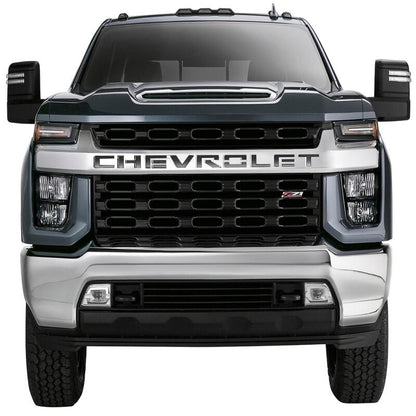 Putco 19-20 Chevy Silverado LD - Grille Letters - Black Platinum Chevrolet Letters