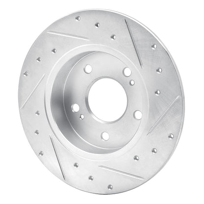 R1 Concepts R1 94-04 Infiniti I30 Rear Left Drilled & Slotted Silver Brake Rotor