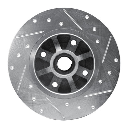 R1 Concepts R1 76-84 Porsche 924 Front Left Drilled & Slotted Silver Brake Rotor