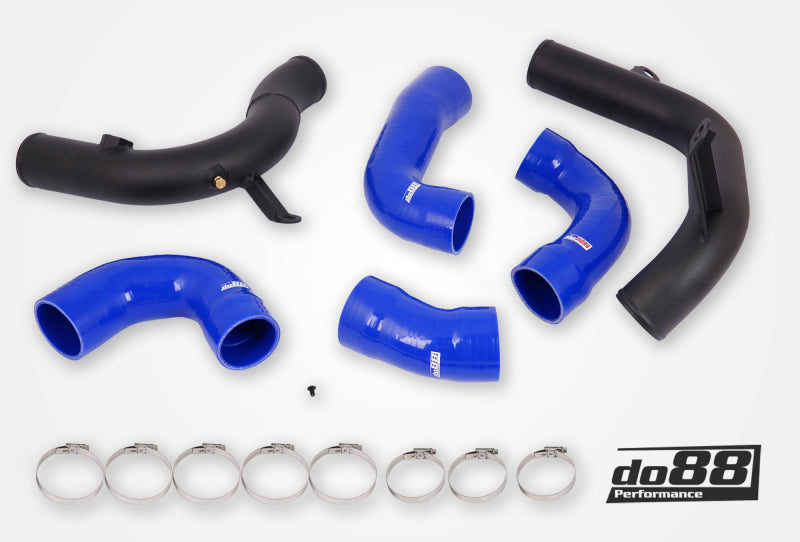 do88 Audi/Seat/Skoda/Volkswagen 1.8T/2.0T (MQB) do88 Intercooler Pressure Pipes w/Blue Hoses