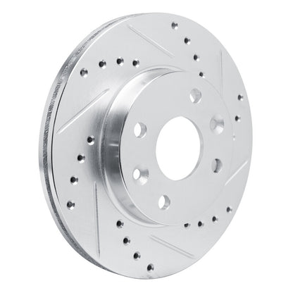 R1 Concepts R1 94-00 Kia SPECTRA Front Right Drilled & Slotted Silver Brake Rotor
