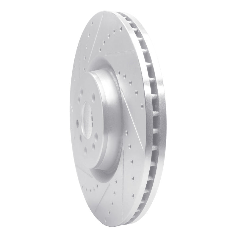 R1 Concepts R1 07-09 Mercedes-Benz GL320 Front Left Drilled & Slotted Silver Brake Rotor