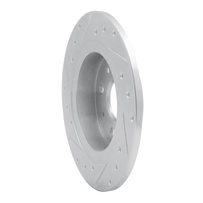 R1 Concepts R1 98-03 Kia SEPHIA Rear Right Drilled & Slotted Silver Brake Rotor