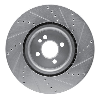 R1 Concepts R1 13-13 Mini Cooper (Excl Clubman) Front Left Drilled & Slotted Silver Brake Rotor