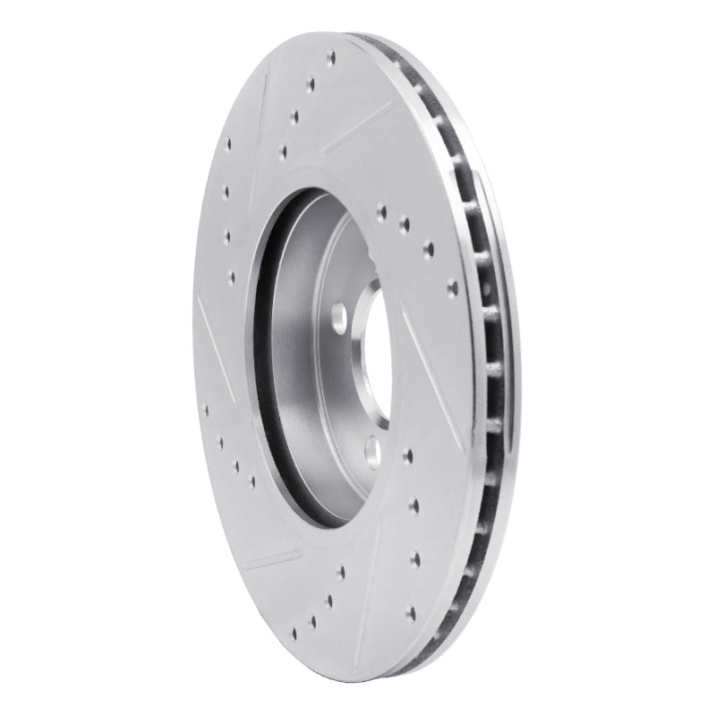 R1 Concepts R1 07-15 Mini Cooper (Excl Clubman) Front Right Drilled & Slotted Silver Brake Rotor