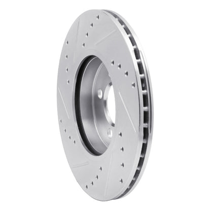 R1 Concepts R1 07-15 Mini Cooper (Excl Clubman) Front Right Drilled & Slotted Silver Brake Rotor
