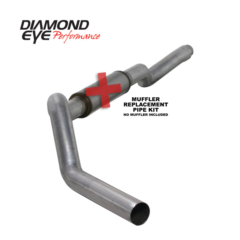 Diamond Eye Performance Diamond Eye KIT 5in Catback MFLR RPLCMENT PIPE Single AL: 2006-2007.5 CHEVY 6.6L 2500/3500