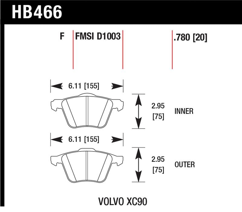Hawk Performance Hawk LTS Street Brake Pads