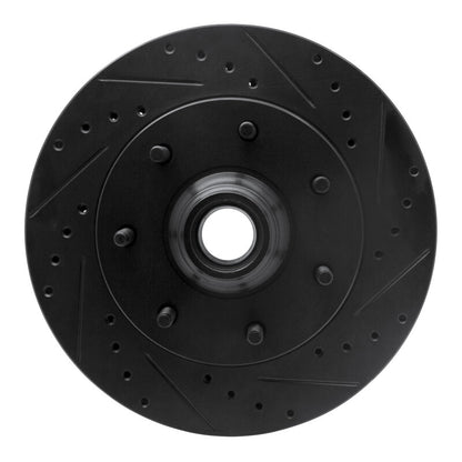 R1 Concepts R1 97-04 Ford F-150 RWD Front Right Drilled & Slotted Black Brake Rotor