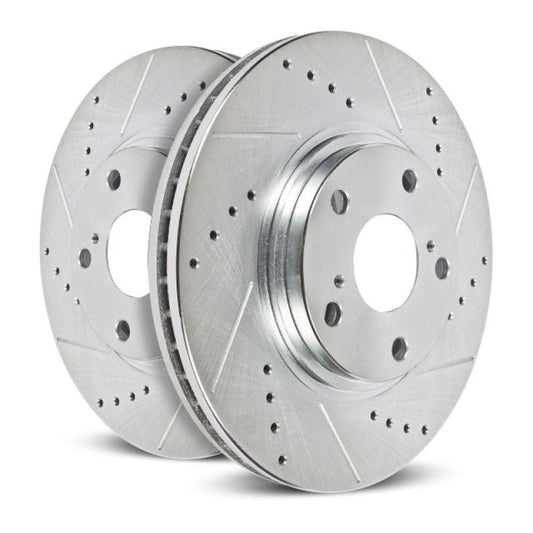 PowerStop Power Stop 03-04 Ford F-350 Super Duty Front Left Evolution Drilled & Slotted Rotor