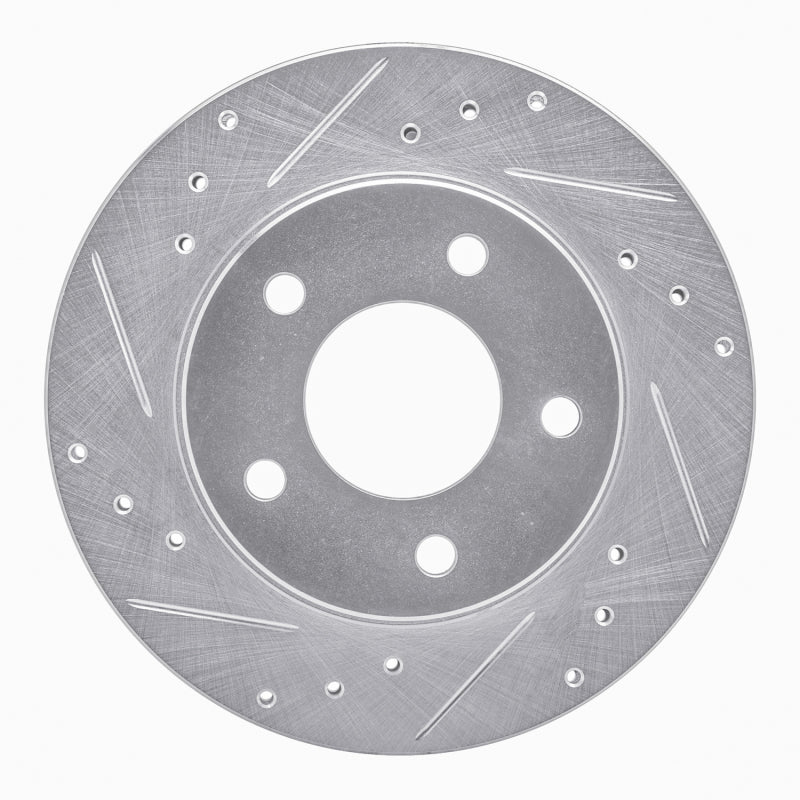 R1 Concepts R1 90-90 Pontiac 6000 Rear Left Drilled & Slotted Silver Brake Rotor