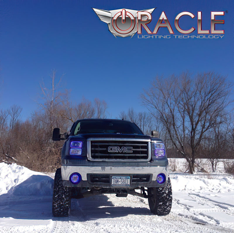 ORACLE Lighting Oracle GMC Sierra 07-13 Halo Kit (New Square Ring Design) - w/ Simple Controller