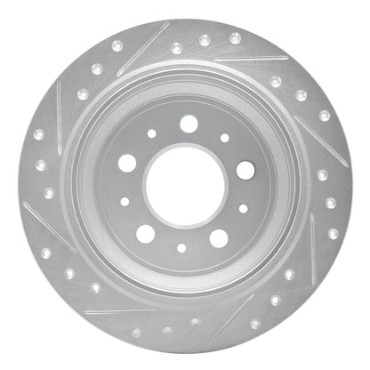 R1 Concepts R1 98-00 Volvo V70 Rear Right Drilled & Slotted Silver Brake Rotor