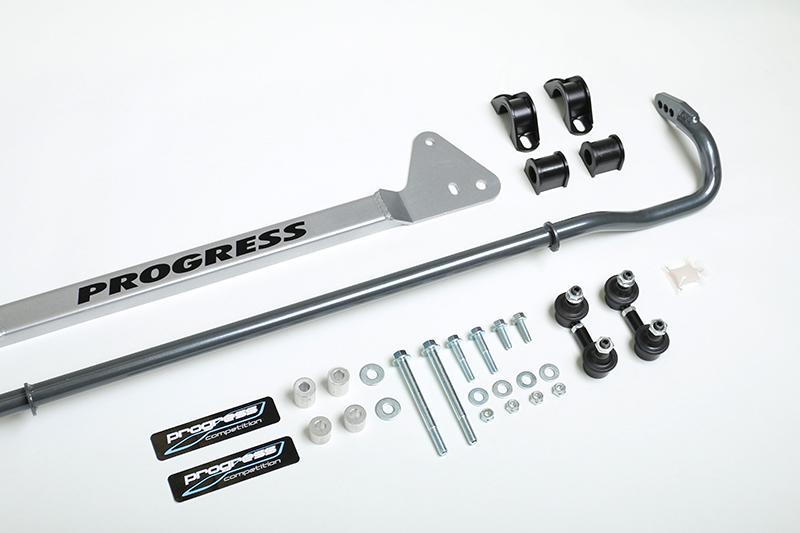 Progress Technology Progress Tech 92-95 Honda Civic Rear Sway Bar (22mm - Adjustable) Incl Bar Brace and Adj End Links