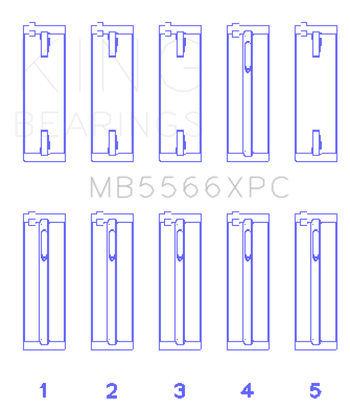 King Engine Bearings Audi/VW ABL/ ADY/ AHH/ AKS (Size 0.25) Main Bearing Set