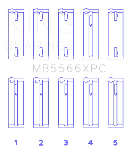King Engine Bearings Audi/VW ABL/ ADY/ AHH/ AKS (Size 0.25) Main Bearing Set
