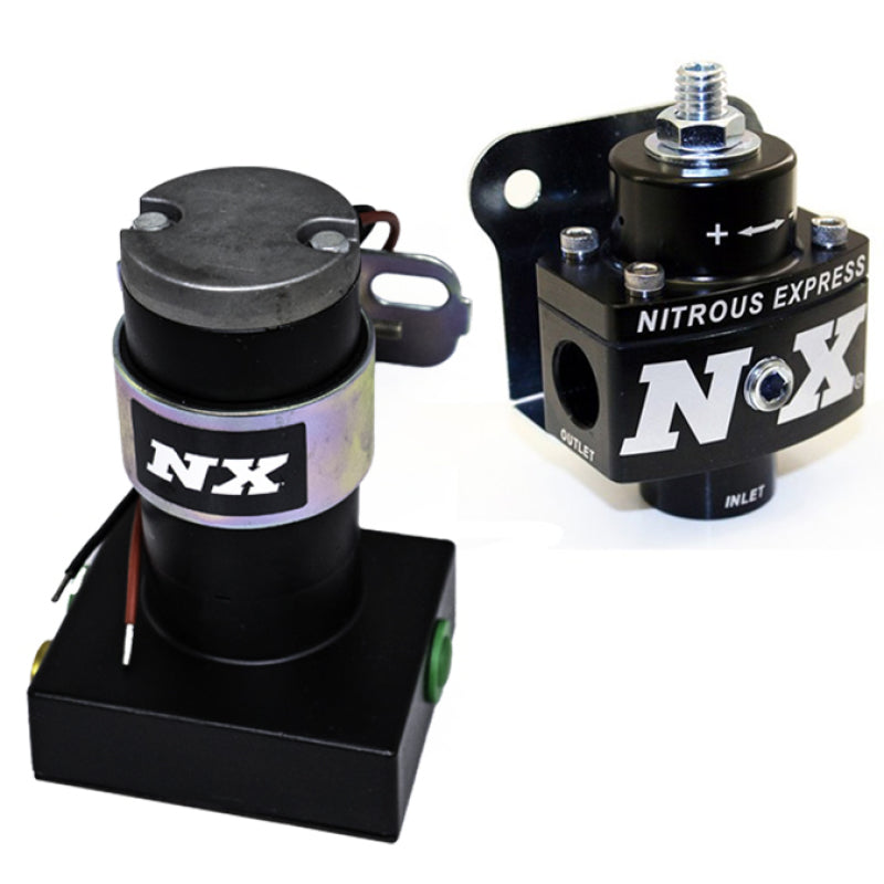 Nitrous Express Black Style Fuel Pump and Non Bypass Regulator Combo