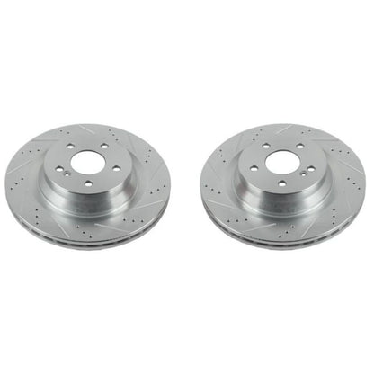 PowerStop Power Stop 12-18 Mercedes-Benz CLS550 Rear Evolution Drilled & Slotted Rotors - Pair