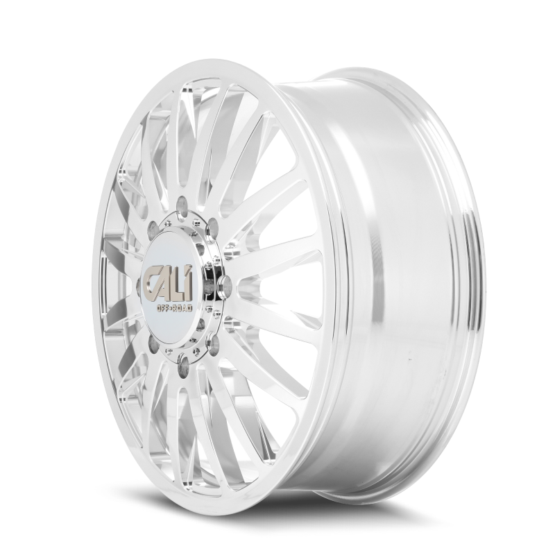 Cali Off-Road 9110D Summit Dually 22x8.25 / 8x210 BP / 115mm Offset / 154.2mm Hub Polished Wheel