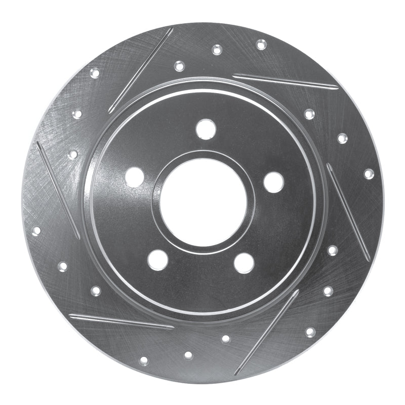 R1 Concepts R1 04-13 Volvo C70 Rear Left Drilled & Slotted Silver Brake Rotor