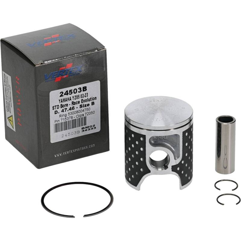 Vertex Pistons Vertex Piston 02-24 Yamaha YZ 85 85cc Cast Race Evolution Piston Kit
