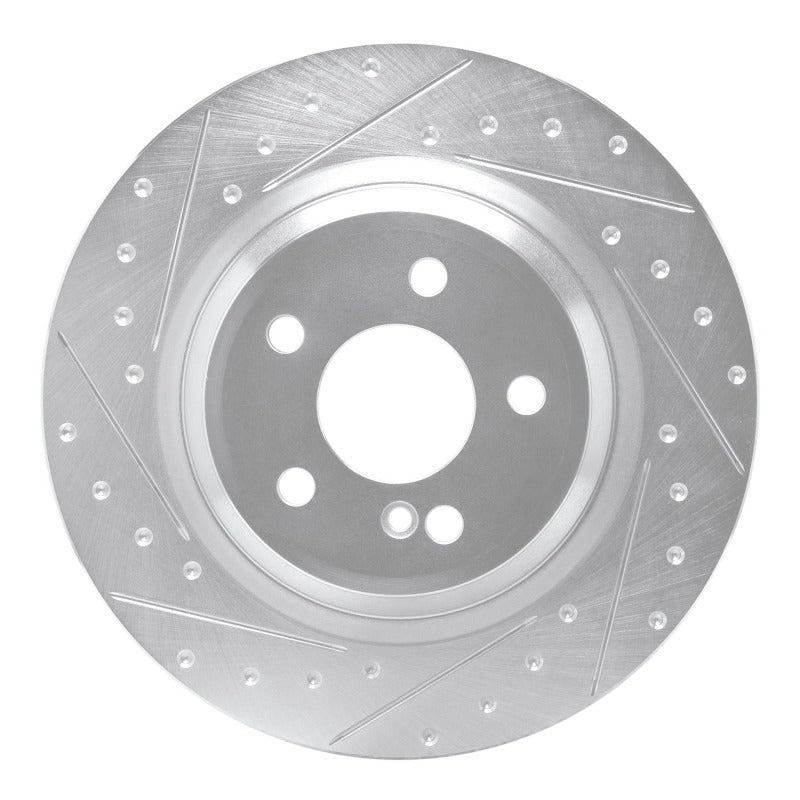 R1 Concepts R1 13-20 Mercedes-Benz SL550 Rear Left Drilled & Slotted Silver Brake Rotor