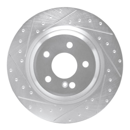 R1 Concepts R1 13-20 Mercedes-Benz SL550 Rear Left Drilled & Slotted Silver Brake Rotor