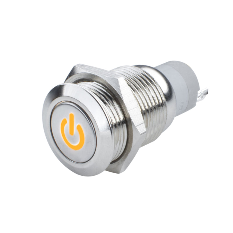 ORACLE Lighting Oracle Pre-Wired Power Symbol Momentary Flush Mount LED Switch - Amber